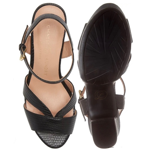 🆕Chinese Laundry Black Daydreamer Platform Sandal - Picture 3 of 5